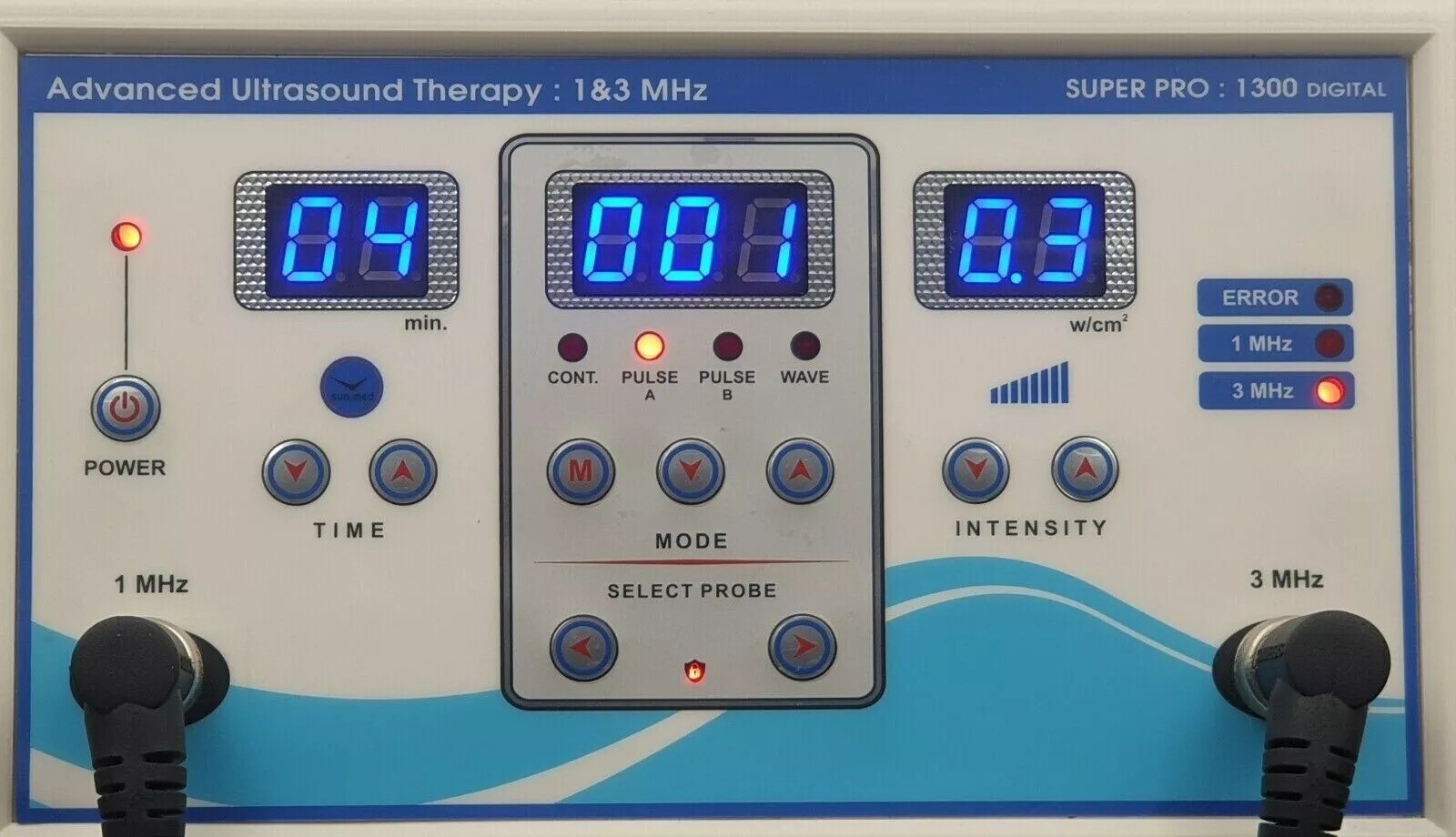 Digital 1 MHz & 3 MHz Ultrasound Therapy Machine for Chiropractic