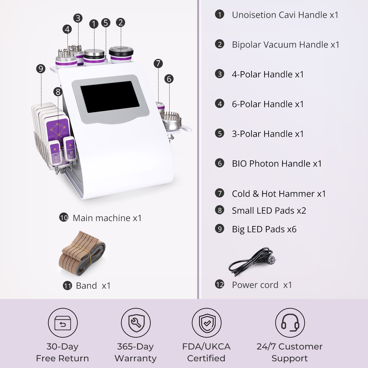 9in1 Beauty Machine for Body Massage Facial Skin Care Boost Contour Lost Weigk8