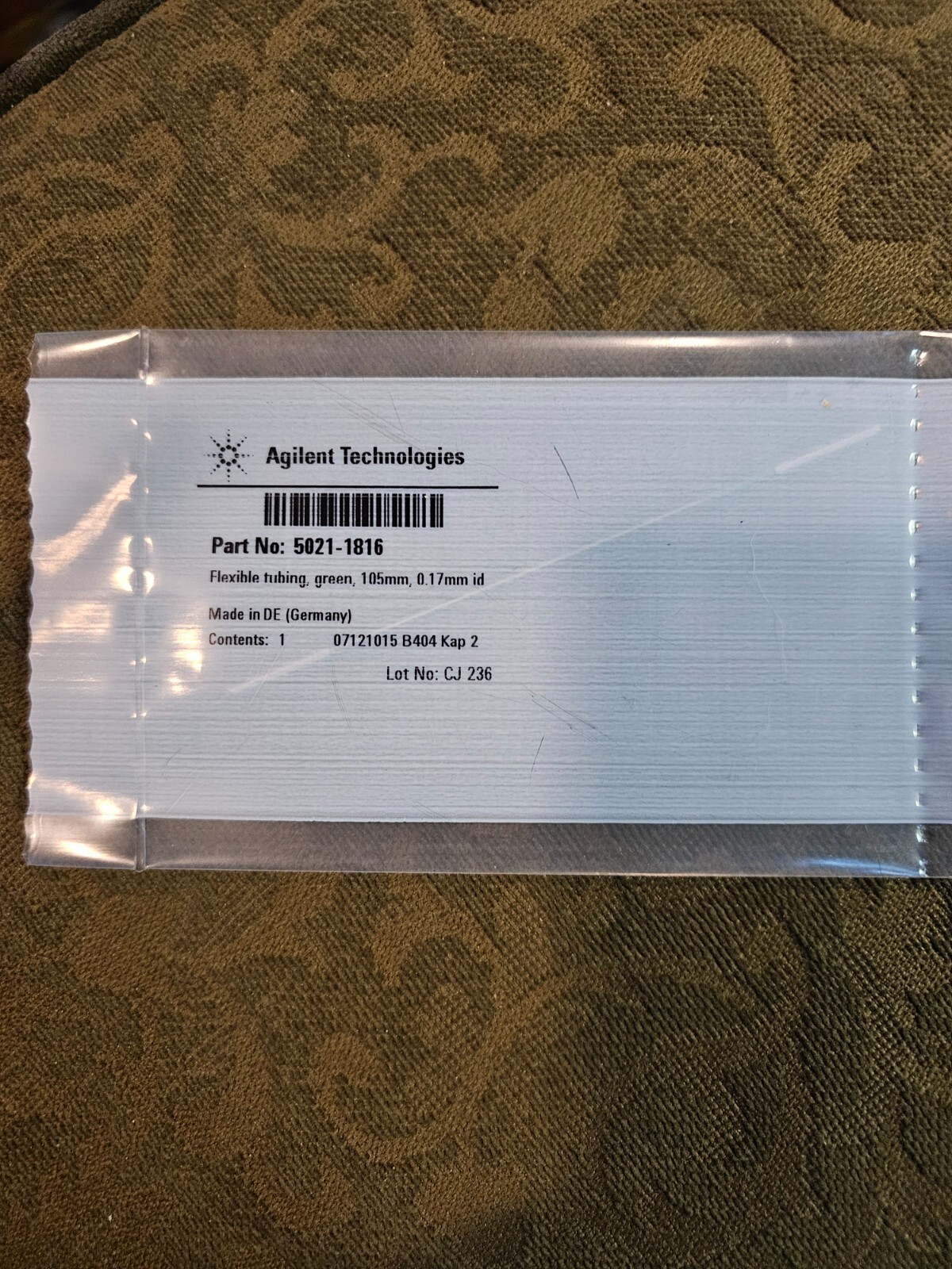 Agilent 5021-1816 Capillary stainless steel 0.17 ID x 105 mm 07121015 B404 KAP 2
