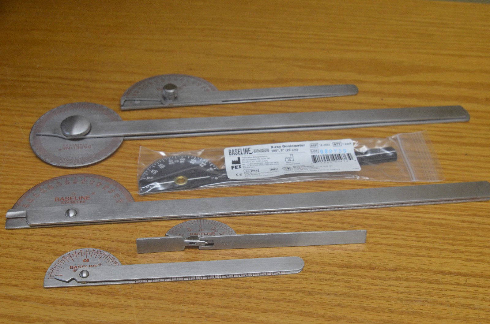 Baseline 6-Piece Goniometer Stainless Steel Set (GAR-B)