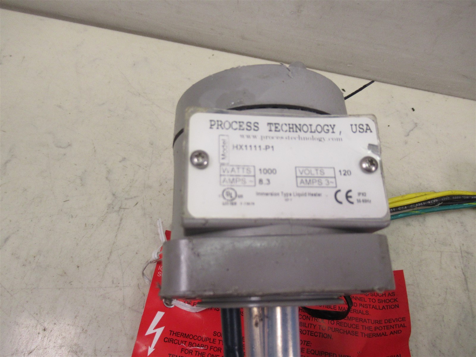Process Technology HX1111-P1 Immersion Heater 1000W 120V PTFE Spiral Chemical