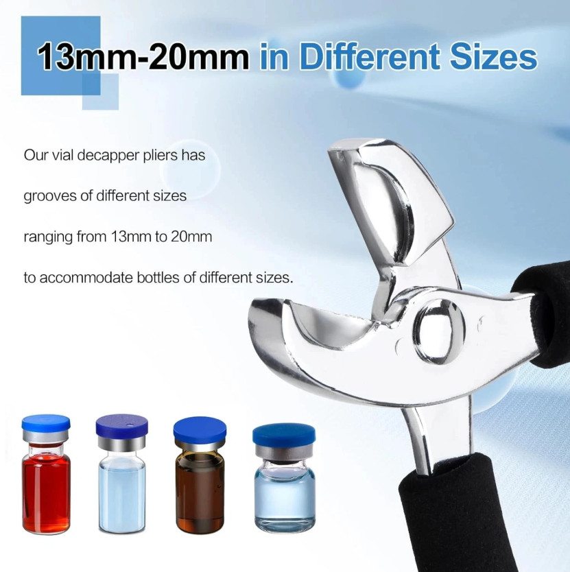Vial Pliers Stainless Steel Twin Action Crimped Vials Decapper For Decapping New