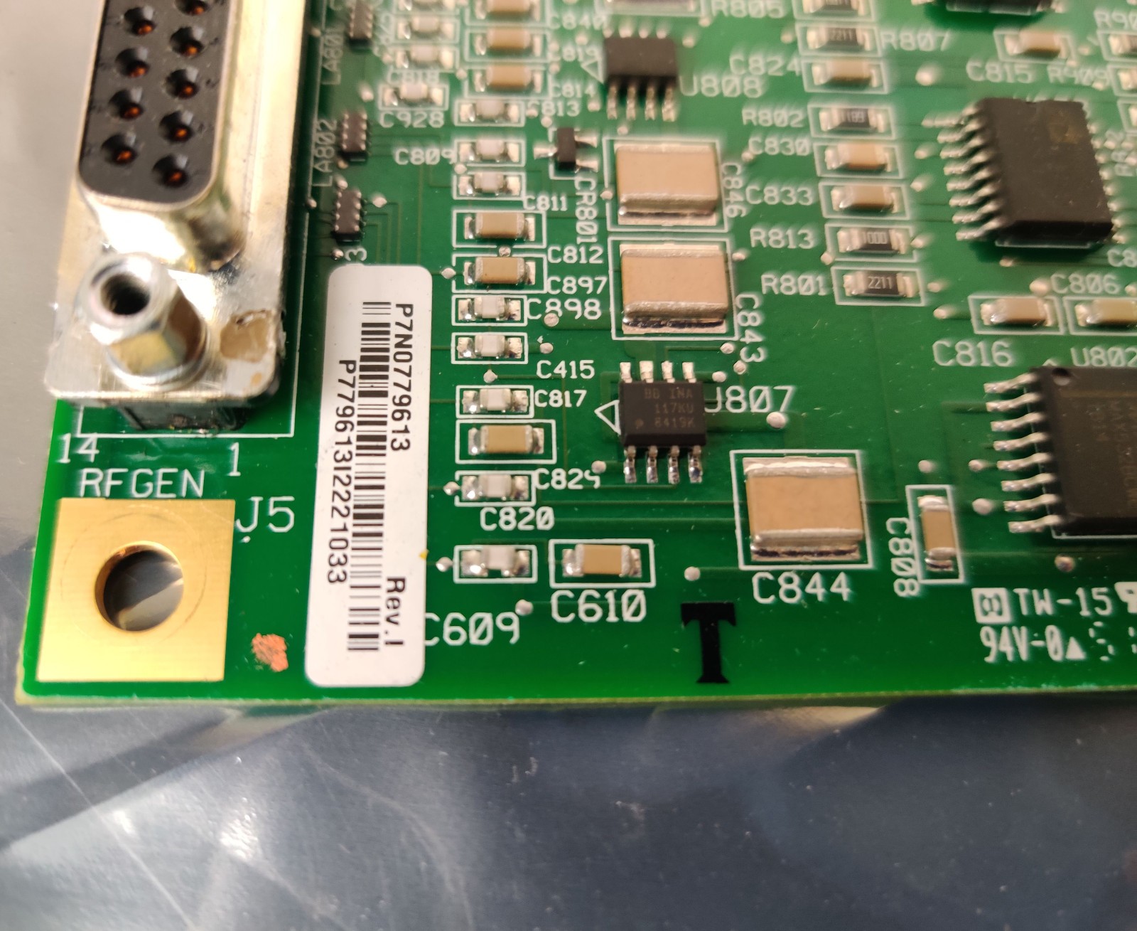 PerkinElmer Optima N0779614 issue C PCB Board RF CTRLR/LIMIT IEEE Emulator