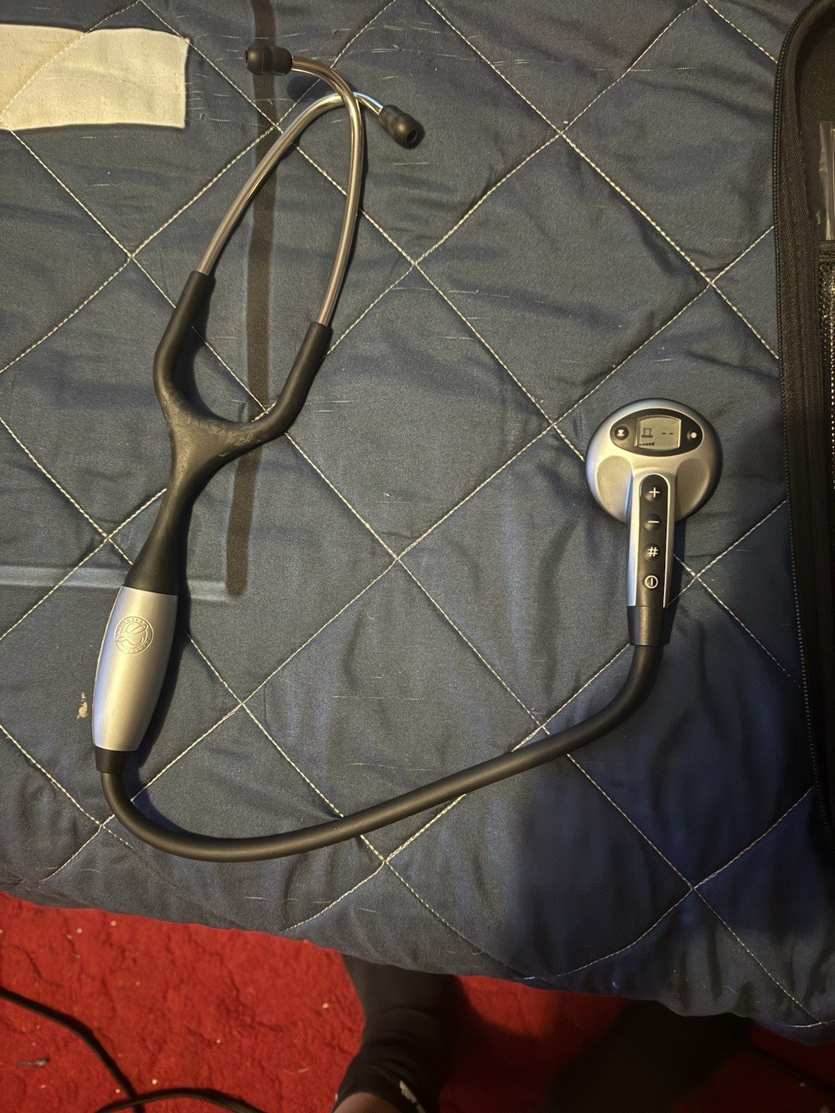 Littmann 4100 Electronic Stethoscope w/ Case Gray/Black Cardiology Use
