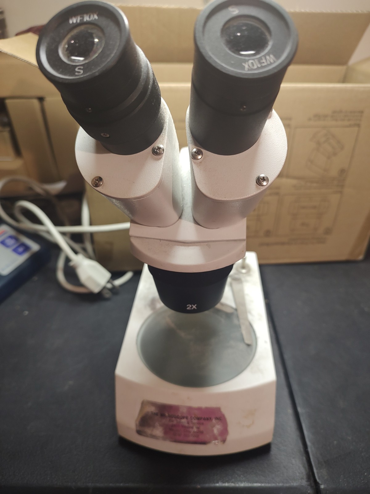 Unbranded? Lab Microscope WF 10X Backlit 2 Eyepieces Works Great