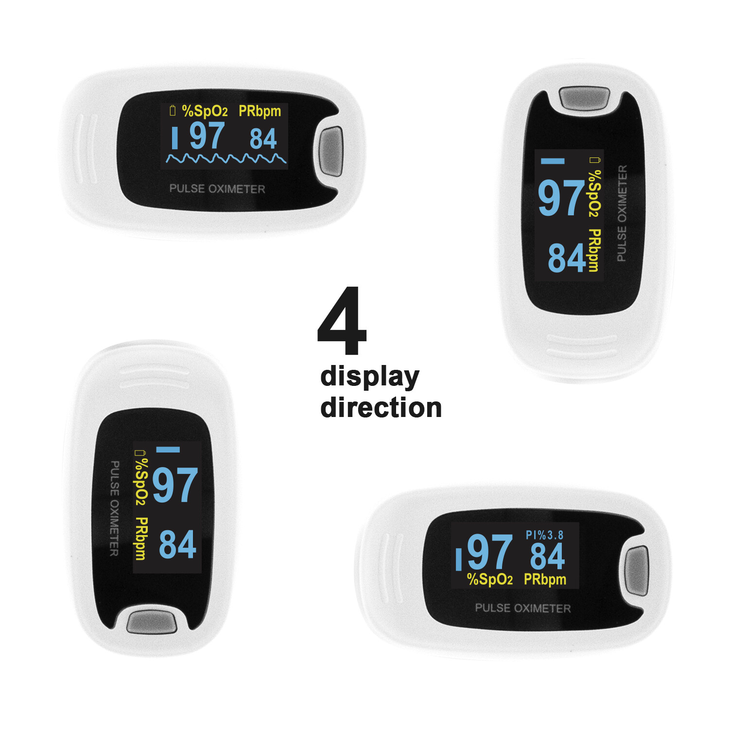 OLED Finger Pulse Oximeter Blood Oxygen Monitor SpO2 Heart Rate Tester Free Bag