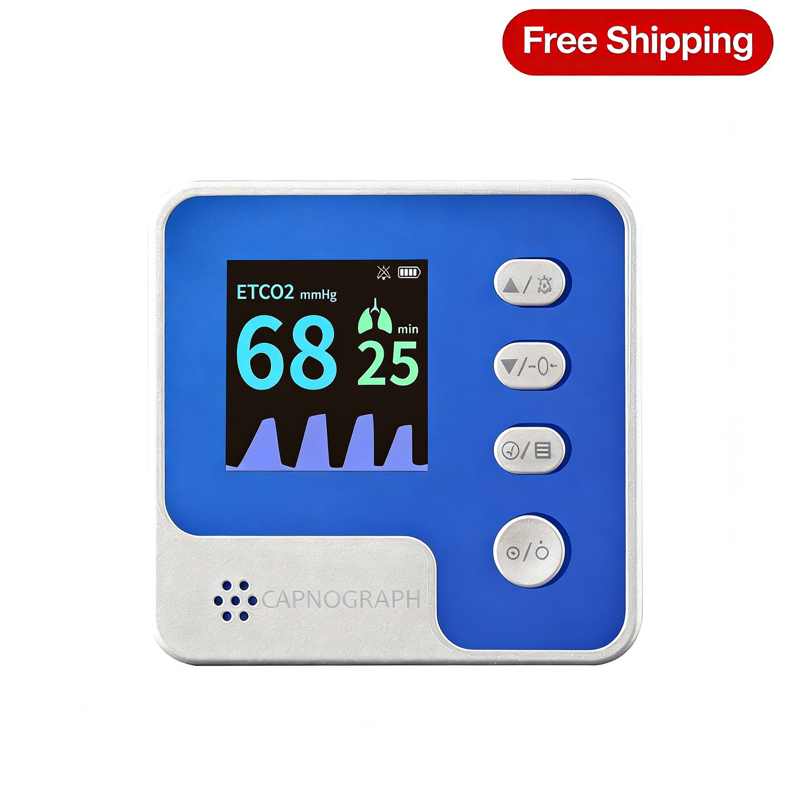 ETCO2 Monitor Mainstream Capnograph with Alarm for Anesthesia & Critical Care