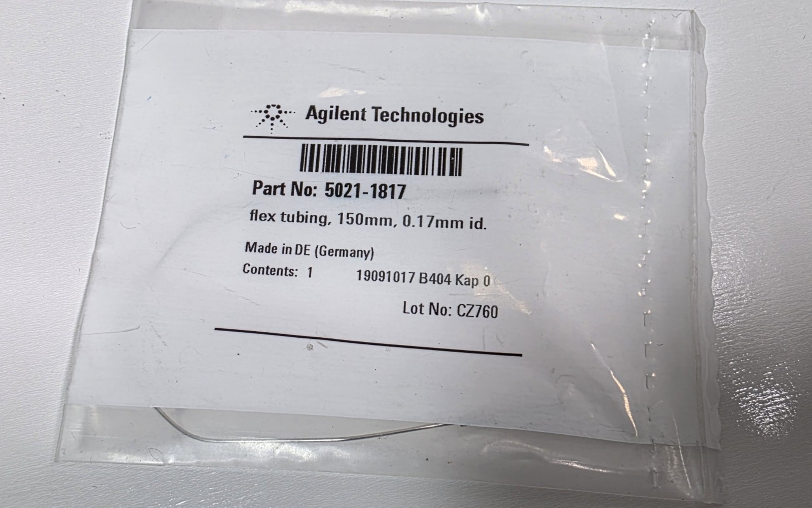 Agilent 5021-1817 Capillary stainless steel 0.17 x 150 mm no fittings