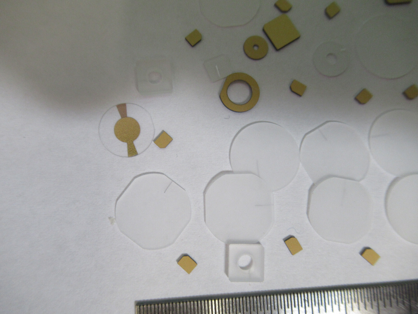 LOT BLANKS PIEZOELECTRIC QUARTZ CRYSTAL X-Y-CUT GOLD COATED PIEZO SENSOR AL-B-19