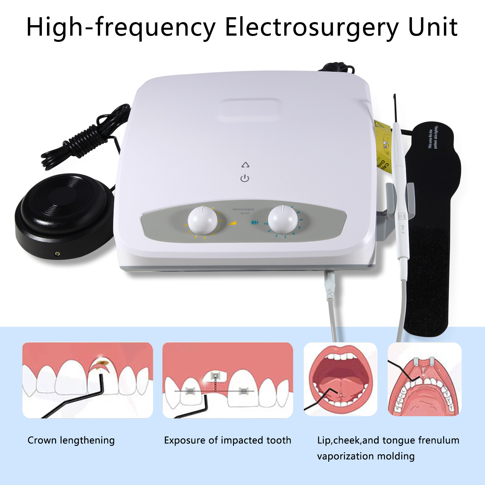 Dental ELECTROSURGERY UNIT WITH 7 Nano Silver ELECTRODES