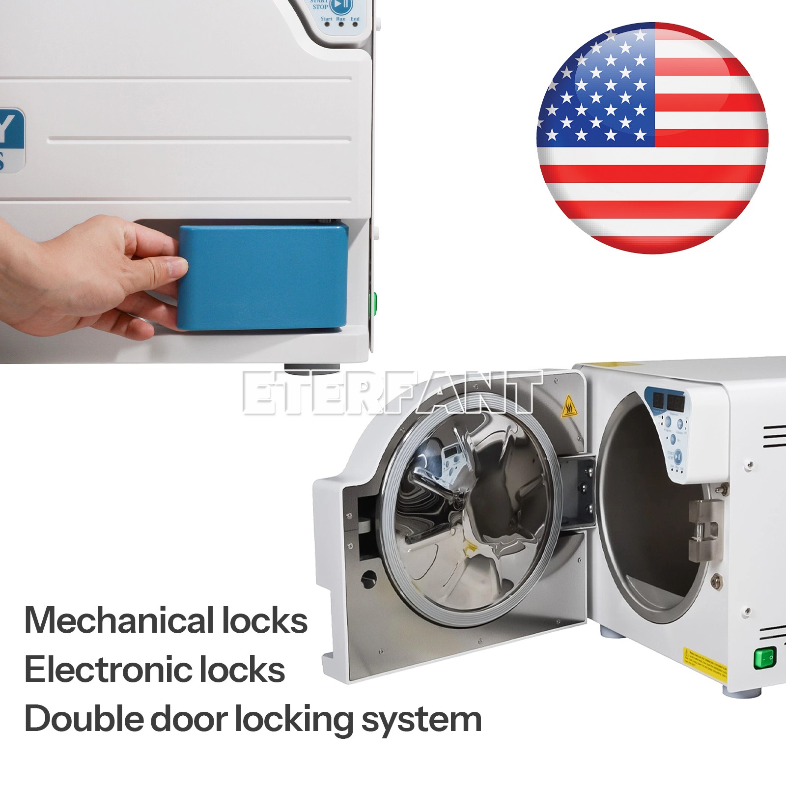 Dental Medical Autoclave Steam Sterilizer Class N 23L Drying Function JCH-23 US