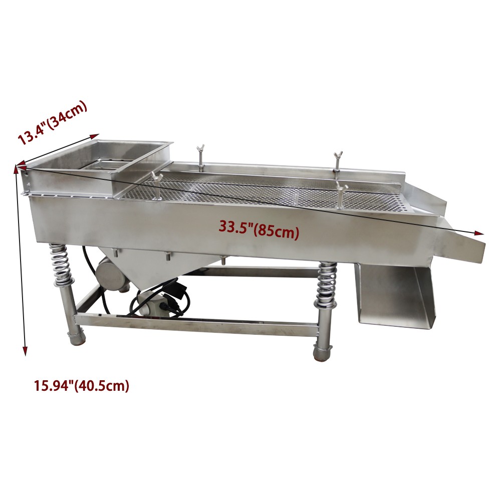 Stainless Steel Linear Vibrating Screen Single Layer 2.5mm Sifter Round Hole