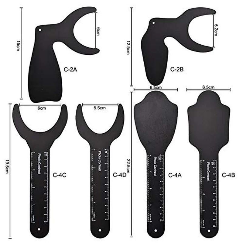6 Pcs Dental Photography Contraster, 6 Size Black Background Board Intraoral Pho
