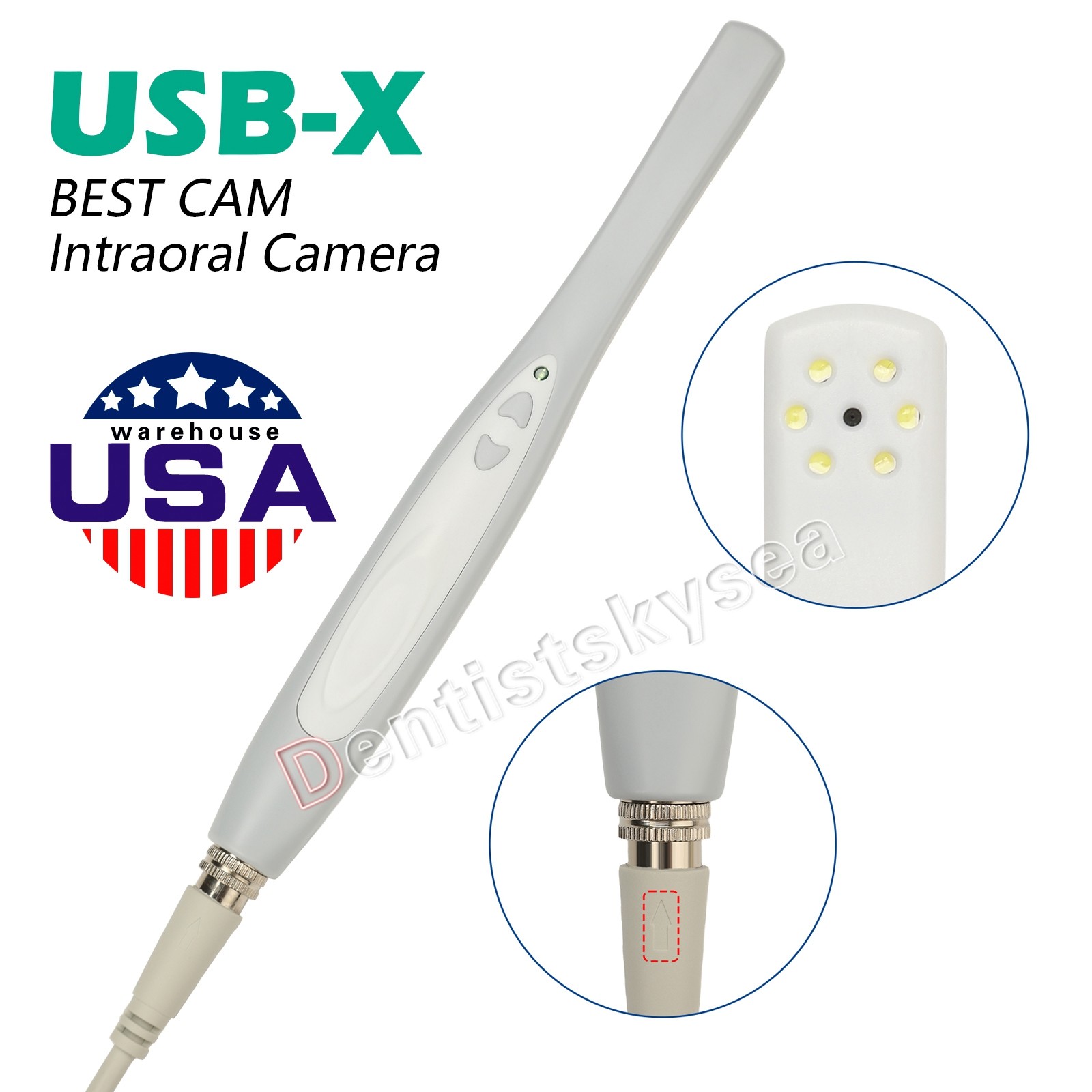 OLED+ 5 Light LED E-Generator Dental High Speed Fiber Optic Handpiece 2/4Holes