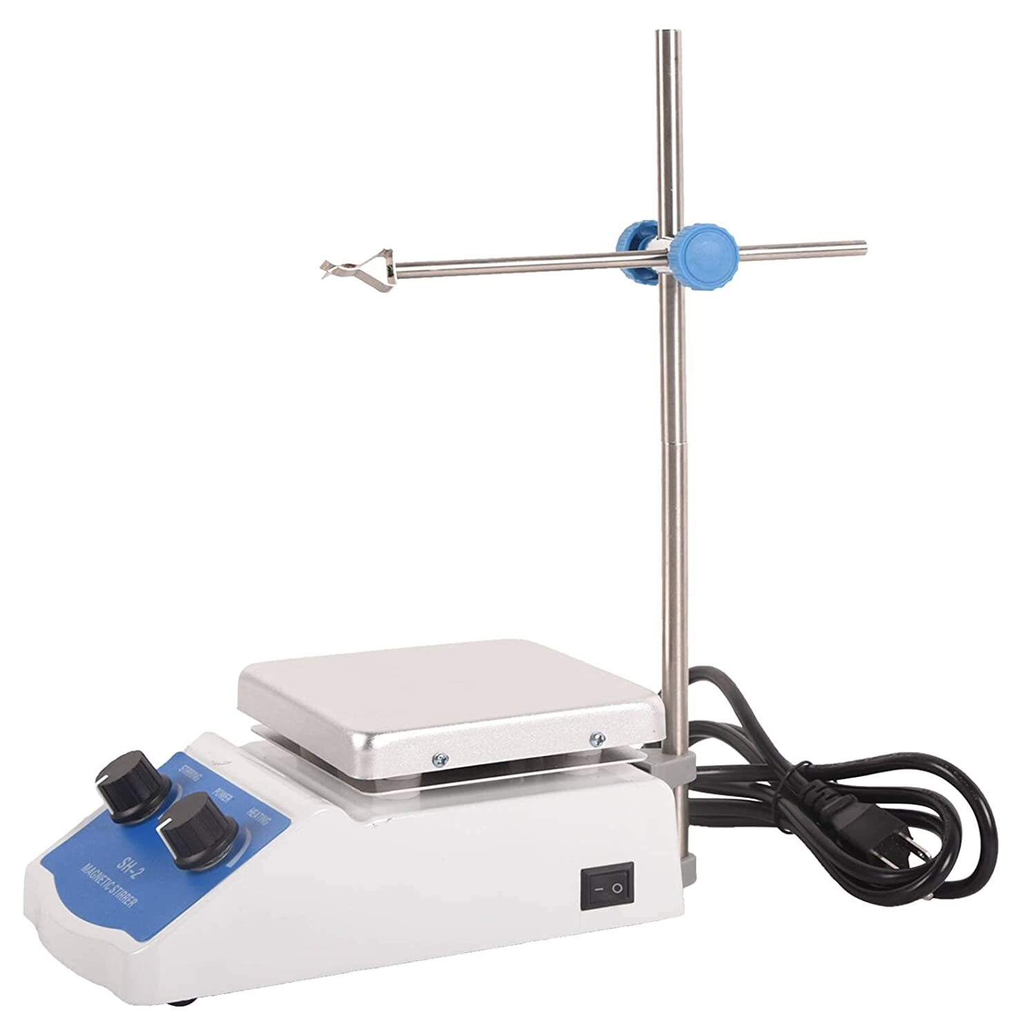 Magnetic Stirrer Hot Plate 2000ml 1600rpm 200℃ Speed Adjustable Home Lab Kitchen