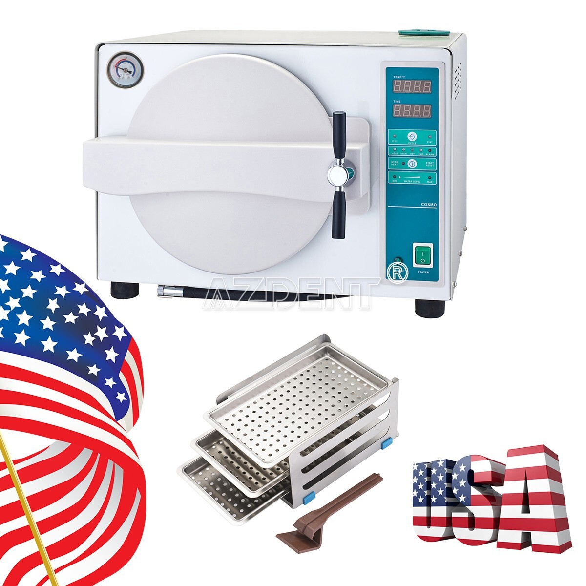 14L/18L/22L Dental Autoclave Steam Sterilization Class N Sterilizer with Drying