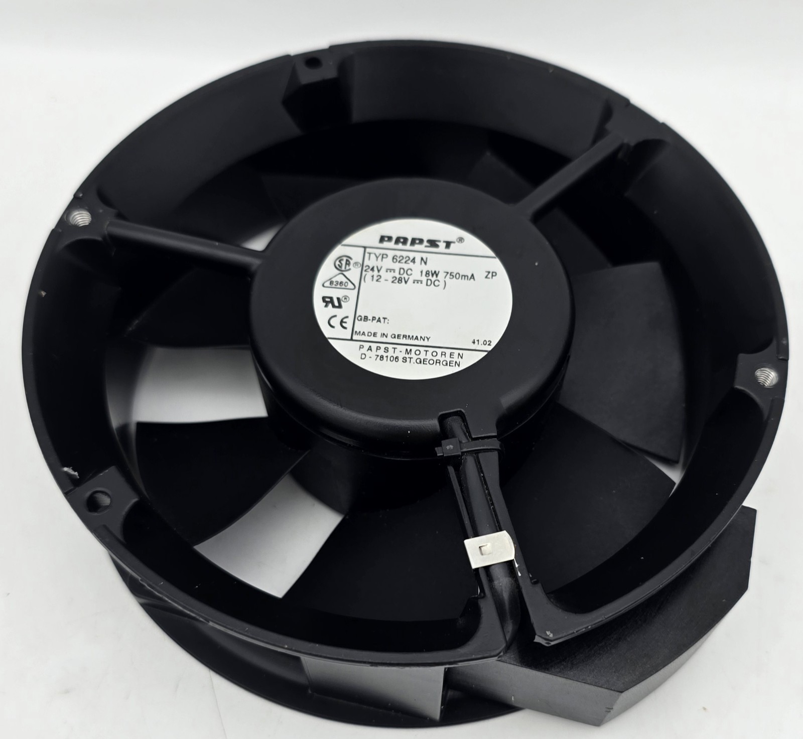 Papst Cooling Fan 6224 N 24VDC 12W 500mA(12-32VDC) for 1100 Series LC/MSD G1946A