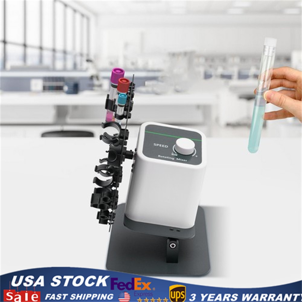 Lab Rotary Rotating Mixer 20W Tube Mixer Shaker, Chemical Tube Mixer 20-80RPM