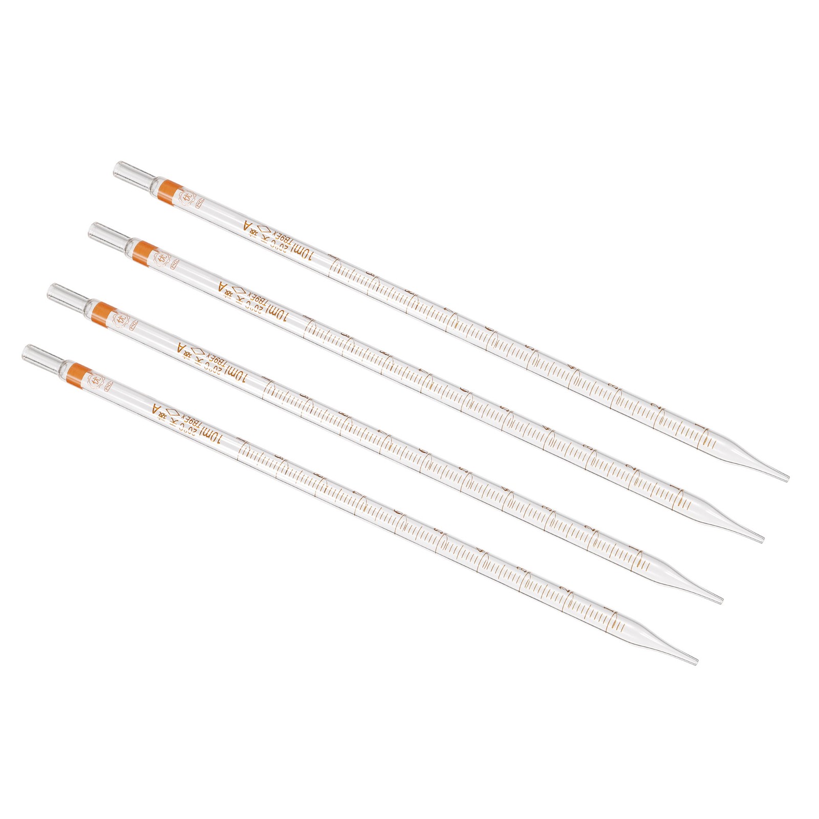 Graduated Dropper Pipettes, 4 Pcs 10ml Borosilicate Glass Pipette, Clear