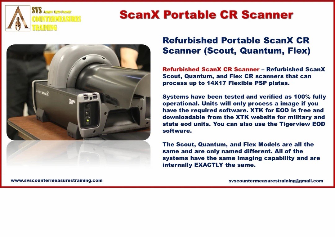 ScanX Scout Portable CR Acquisition Scanner for 14×17 Flexible PSP Plates