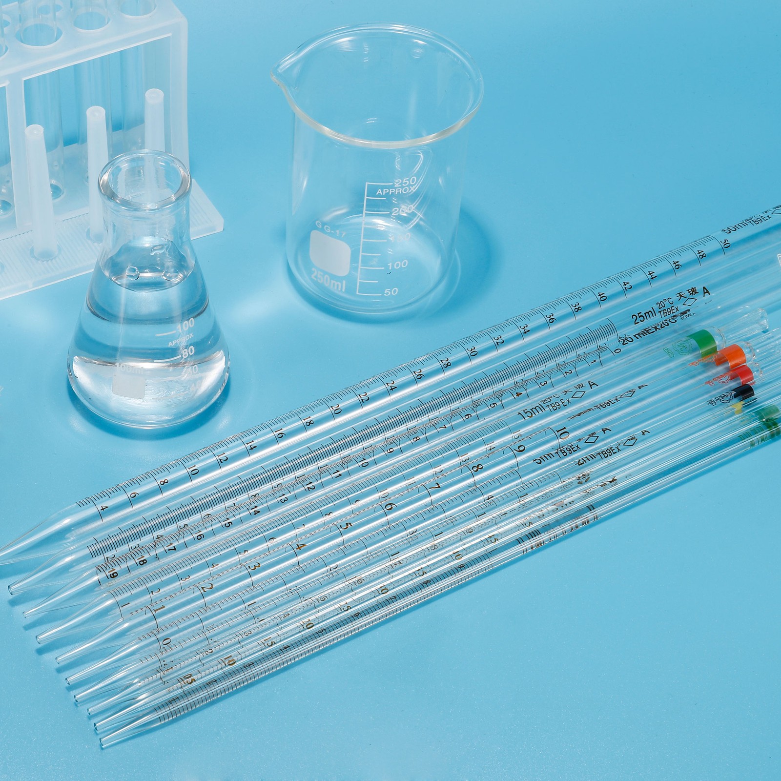 Graduated Dropper Pipettes, 4 Pcs 10ml Borosilicate Glass Pipette, Clear