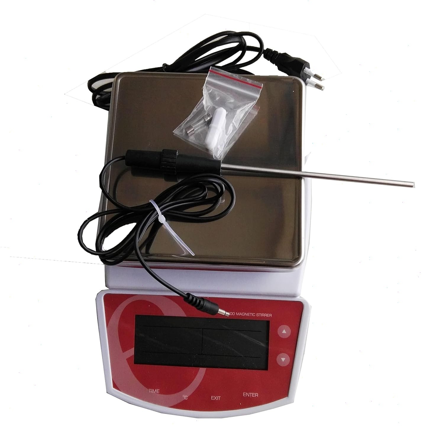 Hot Plate Magnetic Stirrers with Temperature Probe Heater 450W 0-2000ml