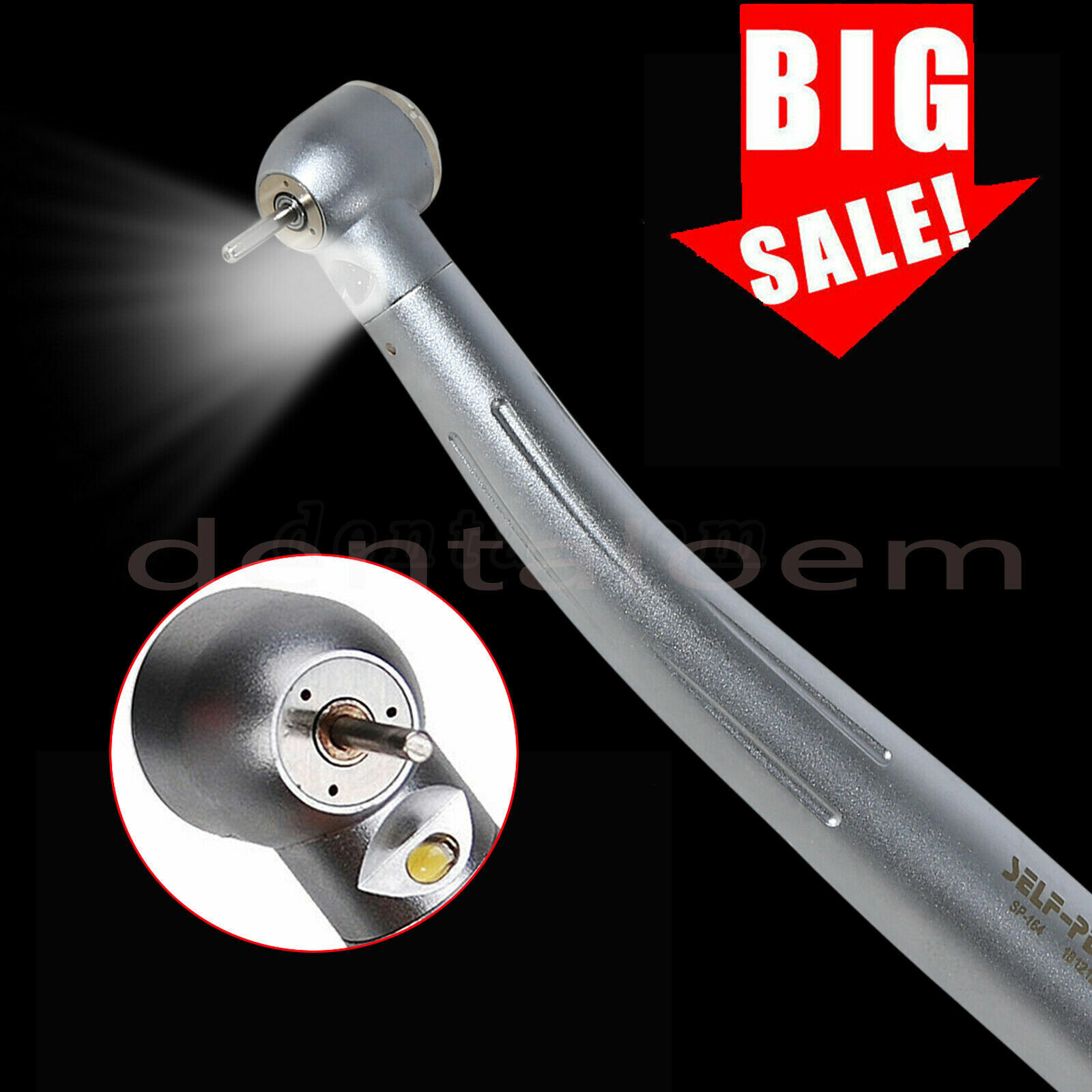 NSK Style Dental LED E-generator Fiber Optic High Speed Handpiece 4 Hole Turbine