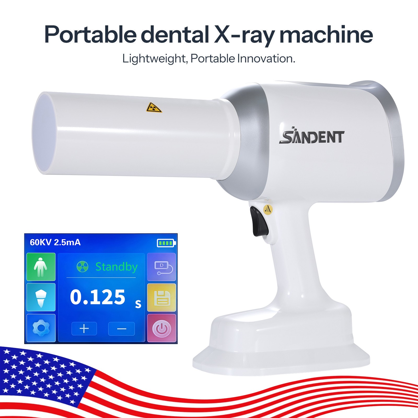 Dental Scatter Shield Protective Ring + Portable Handheld X-ray Machine Kit