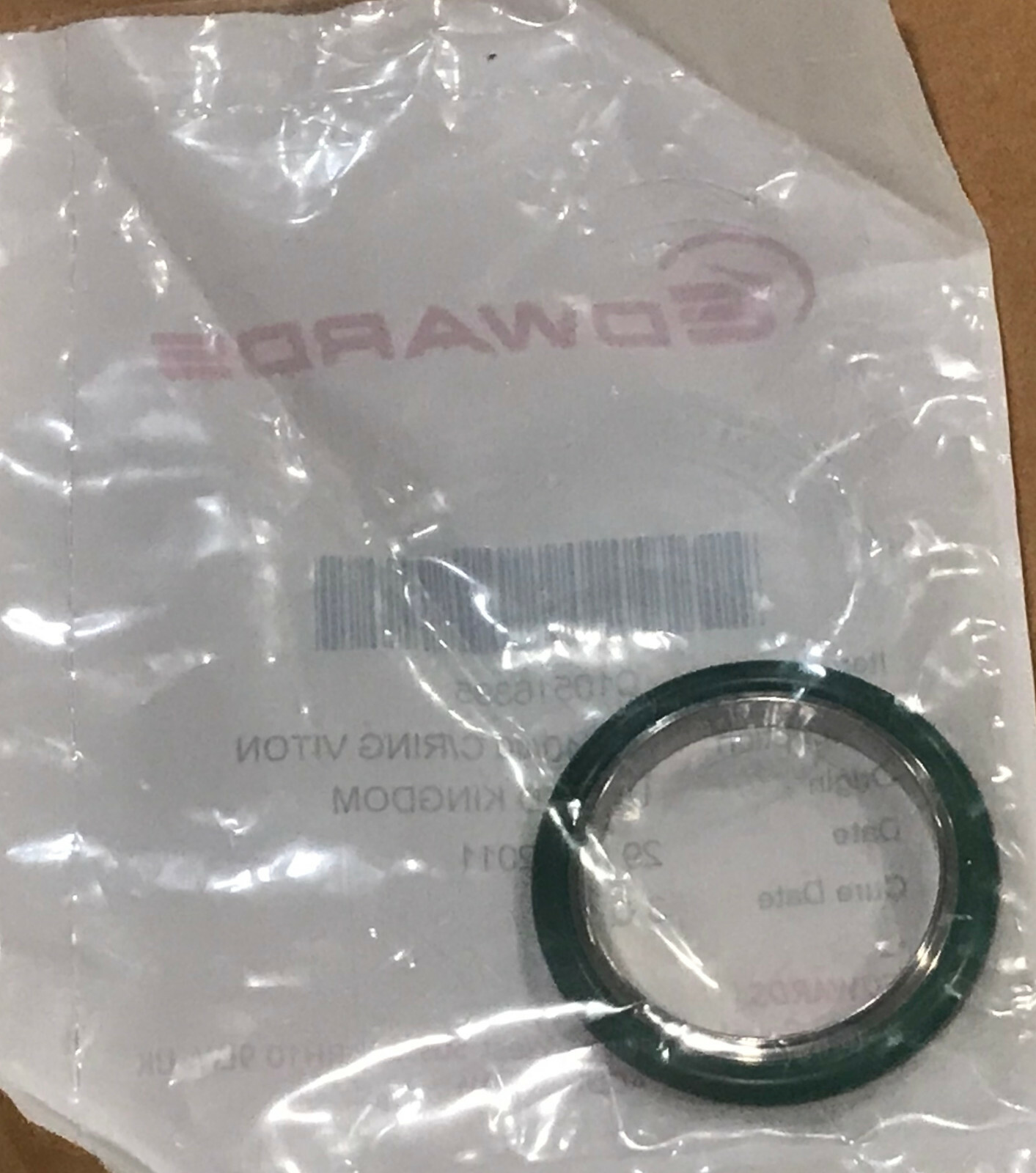 Edwards C10516395 Centring Ring, Stainless Steel/Viton, NW40/40