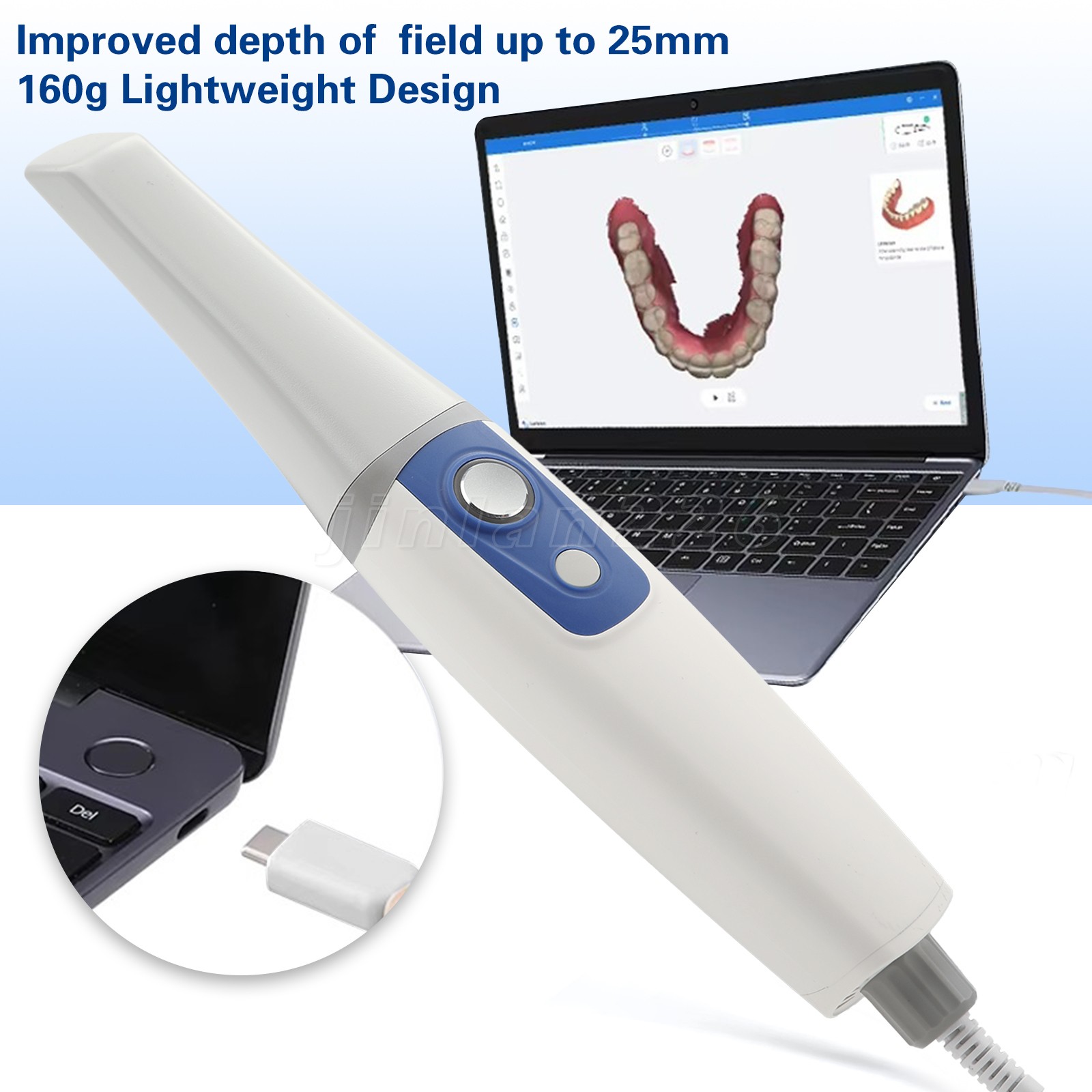 Woodpeck Style Dental X Ray Imaging System RVG Digital X-Ray Sensor Size 1.5