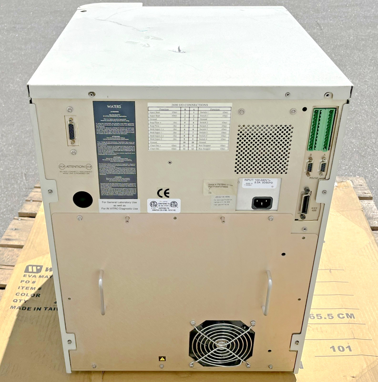 Waters Alliance 2690 HPLC Separations Module 100-240V 50/60Hz Power Tested