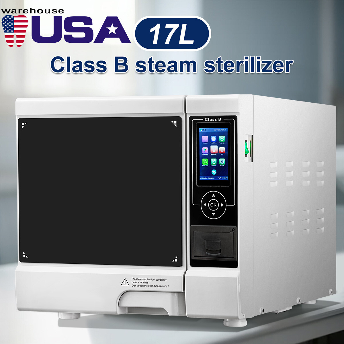 18/22L Dental Autoclave Steam Sterilizer Medical Drying Class B Steam Sterilizer
