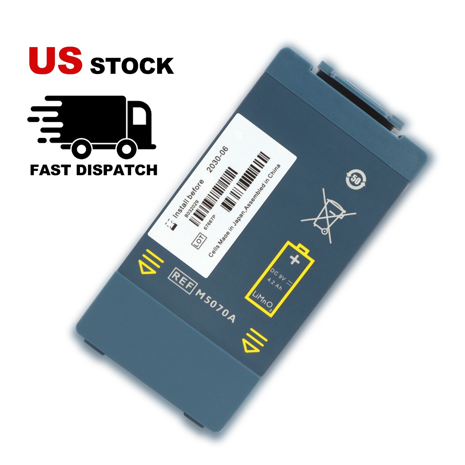 Upgraded M5070A Battery for Philips HeartStart Home OnSite AED FRx HS1 M5066A