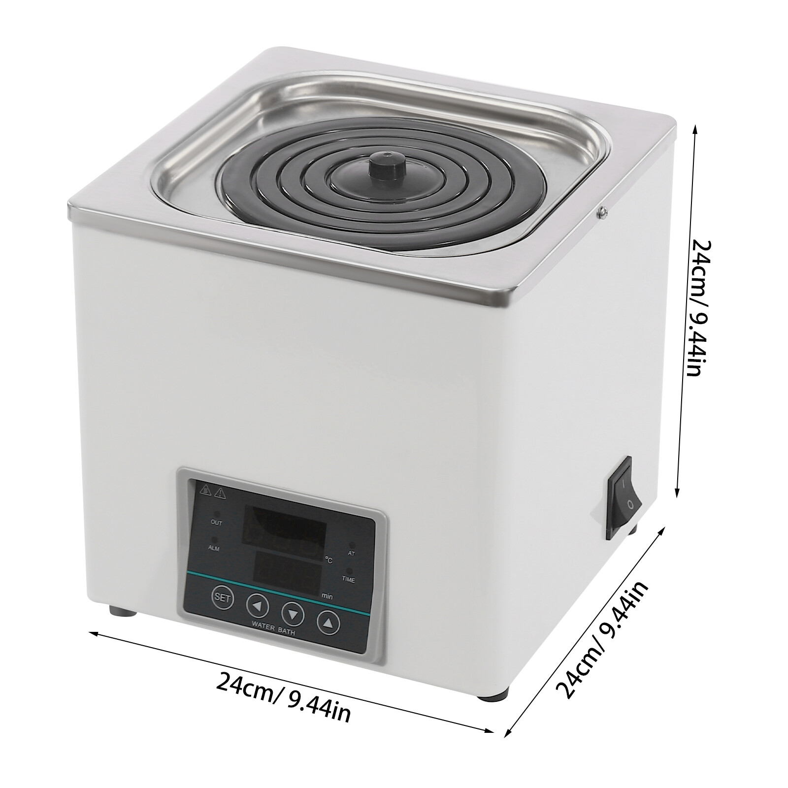 300W 3L Lab Water Bath Heater with Adjustable Lid and Safety Feature