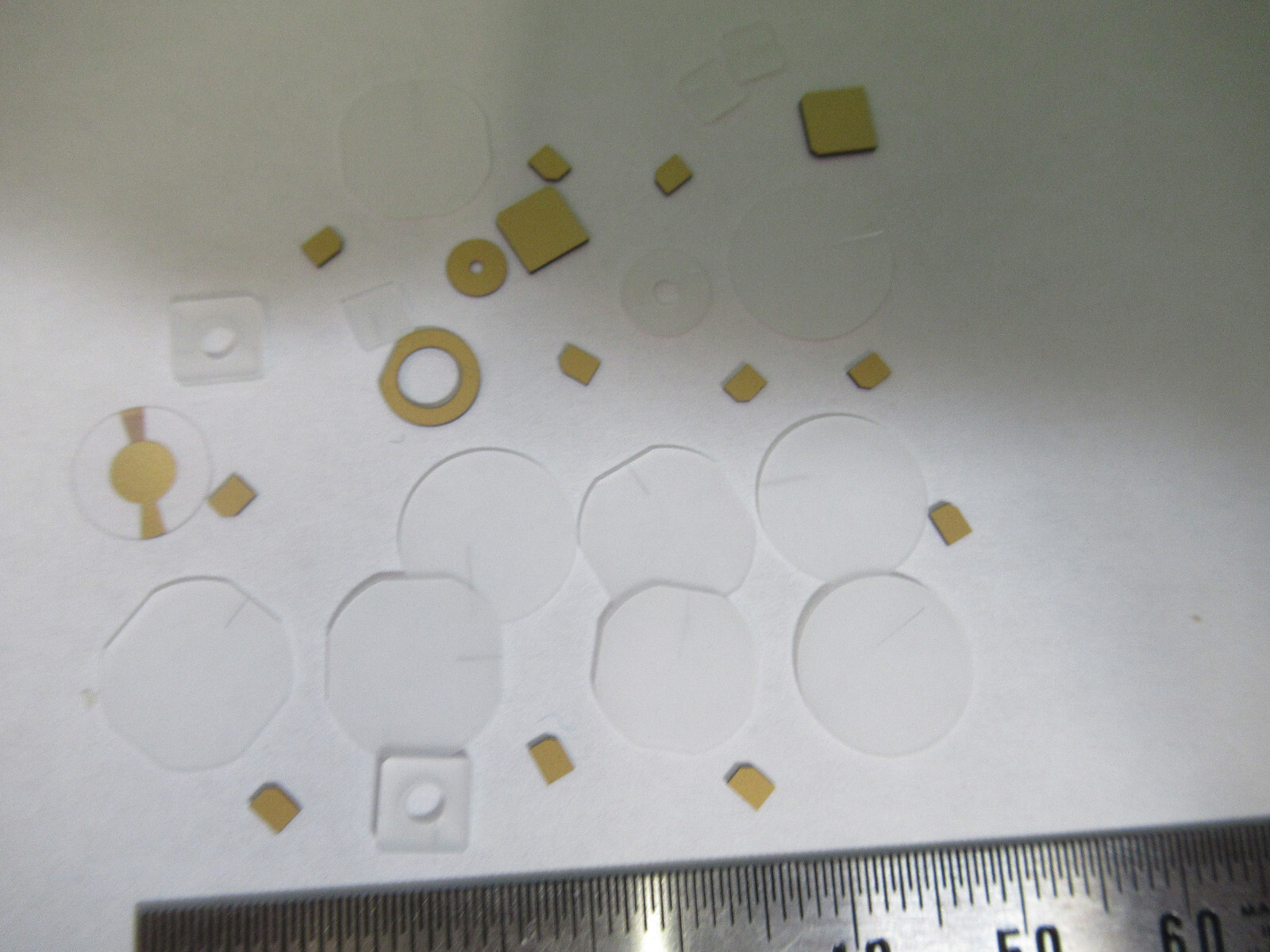 LOT BLANKS PIEZOELECTRIC QUARTZ CRYSTAL X-Y-CUT GOLD COATED PIEZO SENSOR AL-B-19