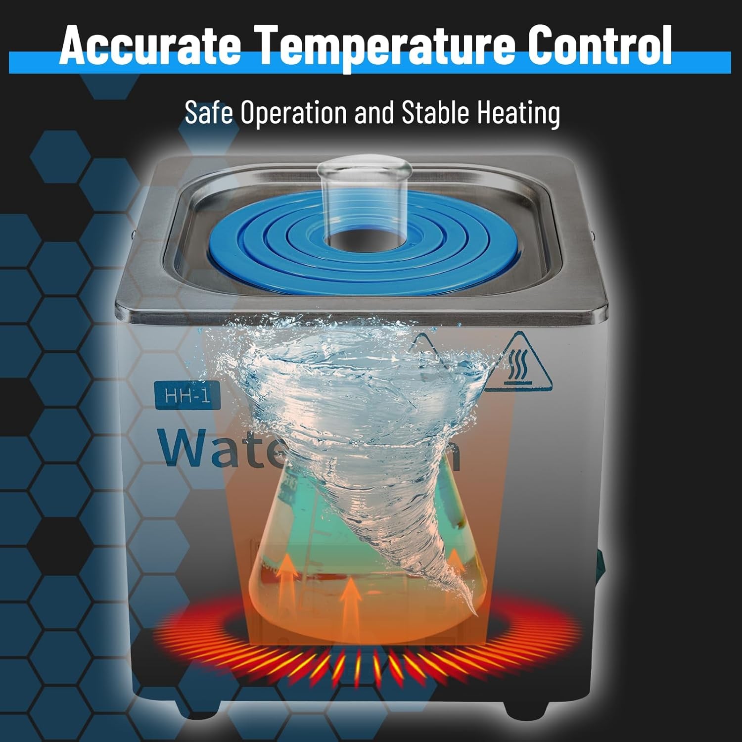 300W 3L Lab Water Bath Thermostatic Heater for Laboratory Experiment Single Hole