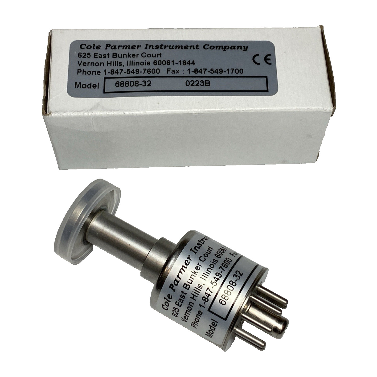 Thermocouple Vacuum Sensor KF16 NW16 Flange, 1-2000 mTorr Cole-Parmer NEW