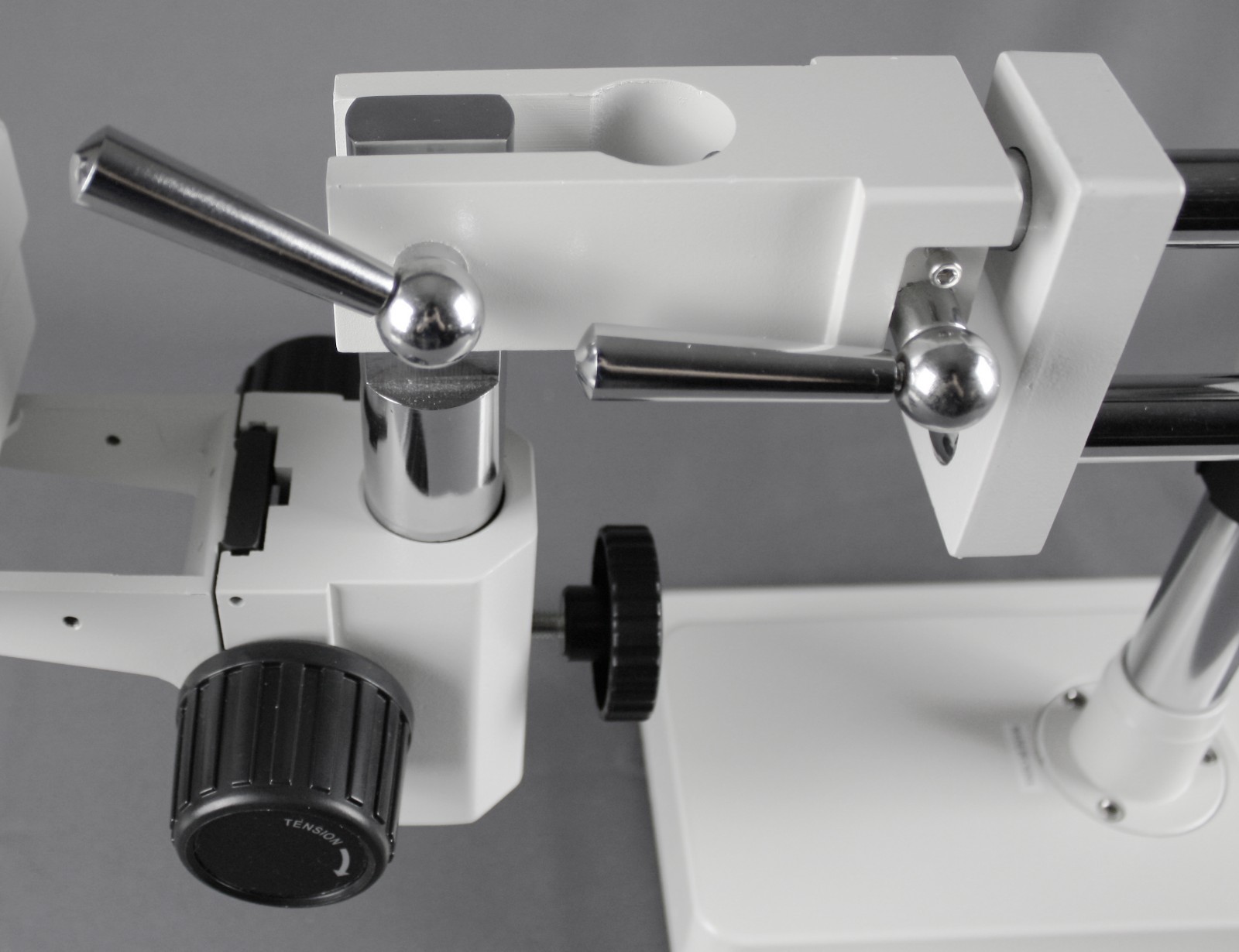 Vision Binocular Zoom Stereo Microscope w/ Double Arm Ball-bearing Boom Stand
