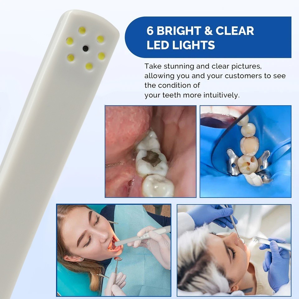Dental Oral Camera USB Imaging HD Camera 6 LED light / 100*Sleeve Sheath