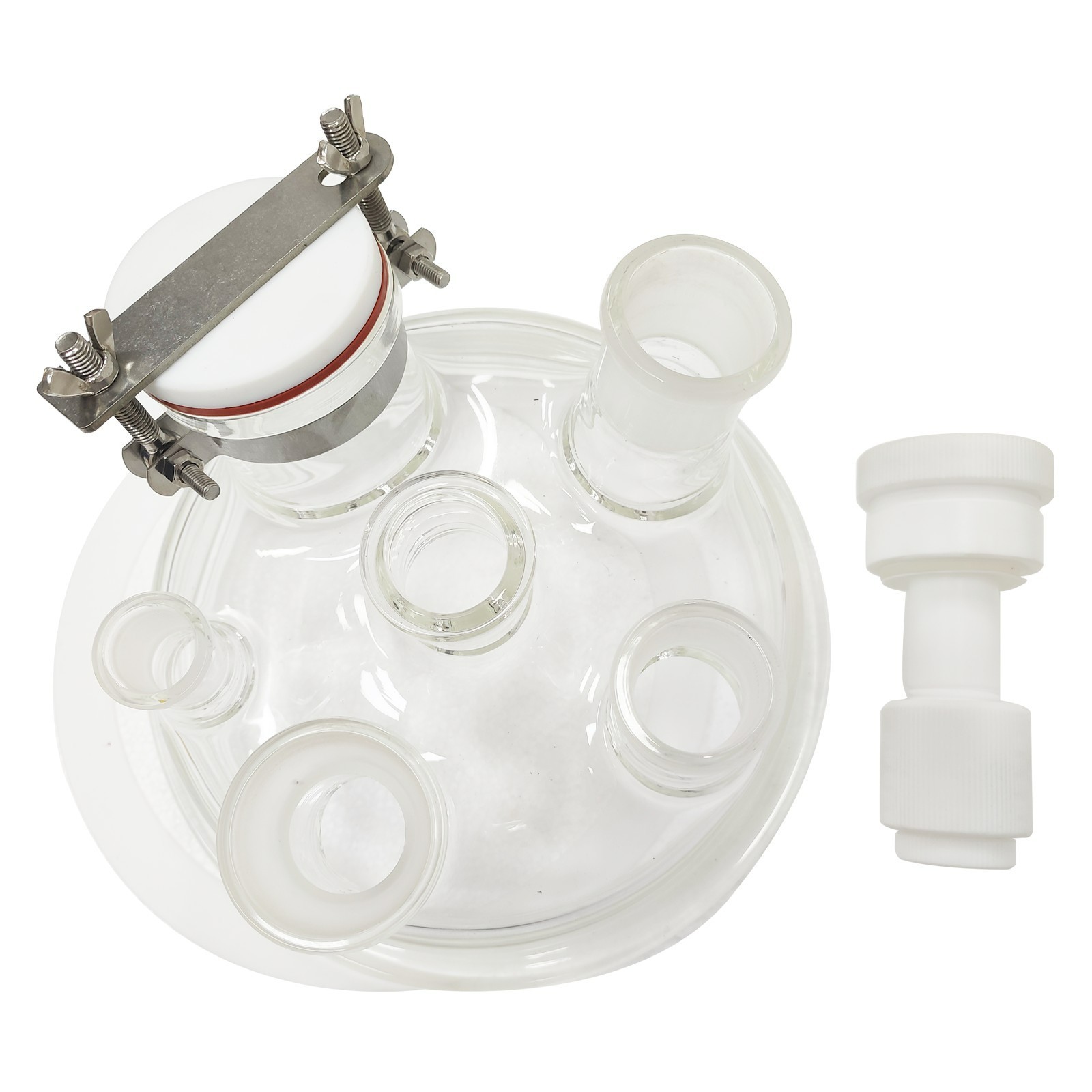 10L Double-layer Glass Reaction Kettle 110V for Material Stirring Heating 110V