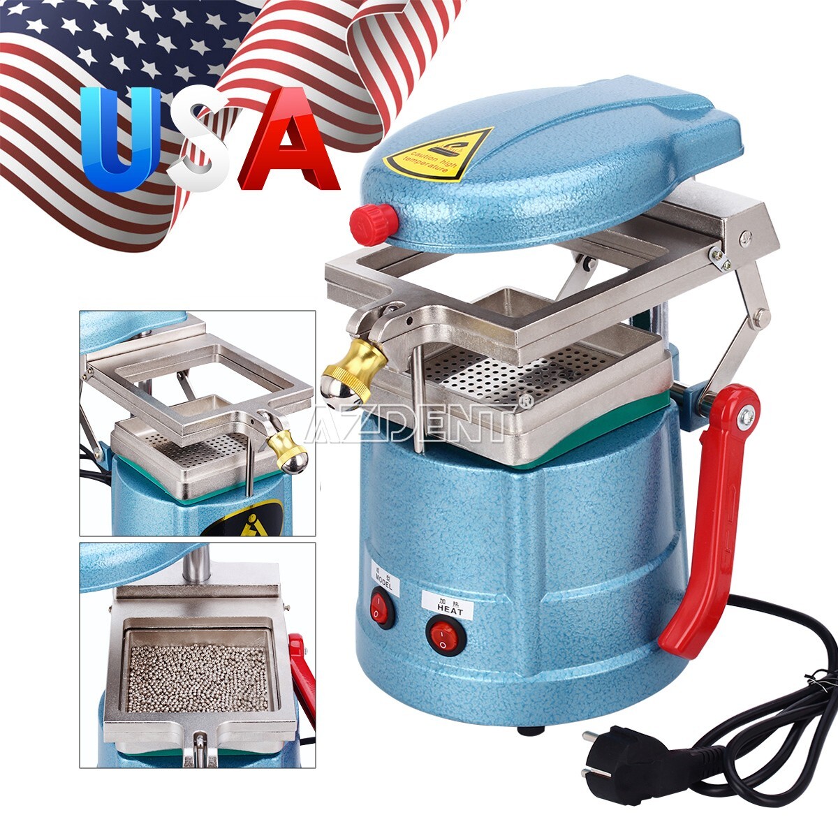 Dental Lab Vacuum Molding Forming Machine Vacuum Former Heat Thermoforming 1000W