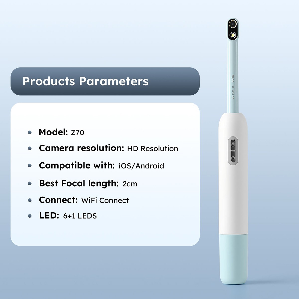 Dental WiFi Intraoral Camera Imaging Intra Oral Endoscope 7 LEDS 1/4 CMOS