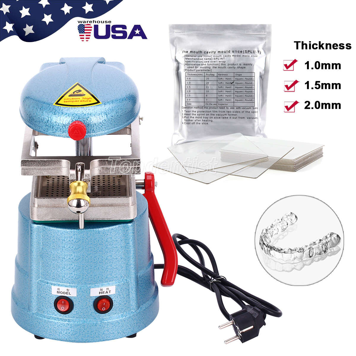 Dental Vacuum Forming Molding Machine/Vacuum Thermoforming Sheet Splint Retainer