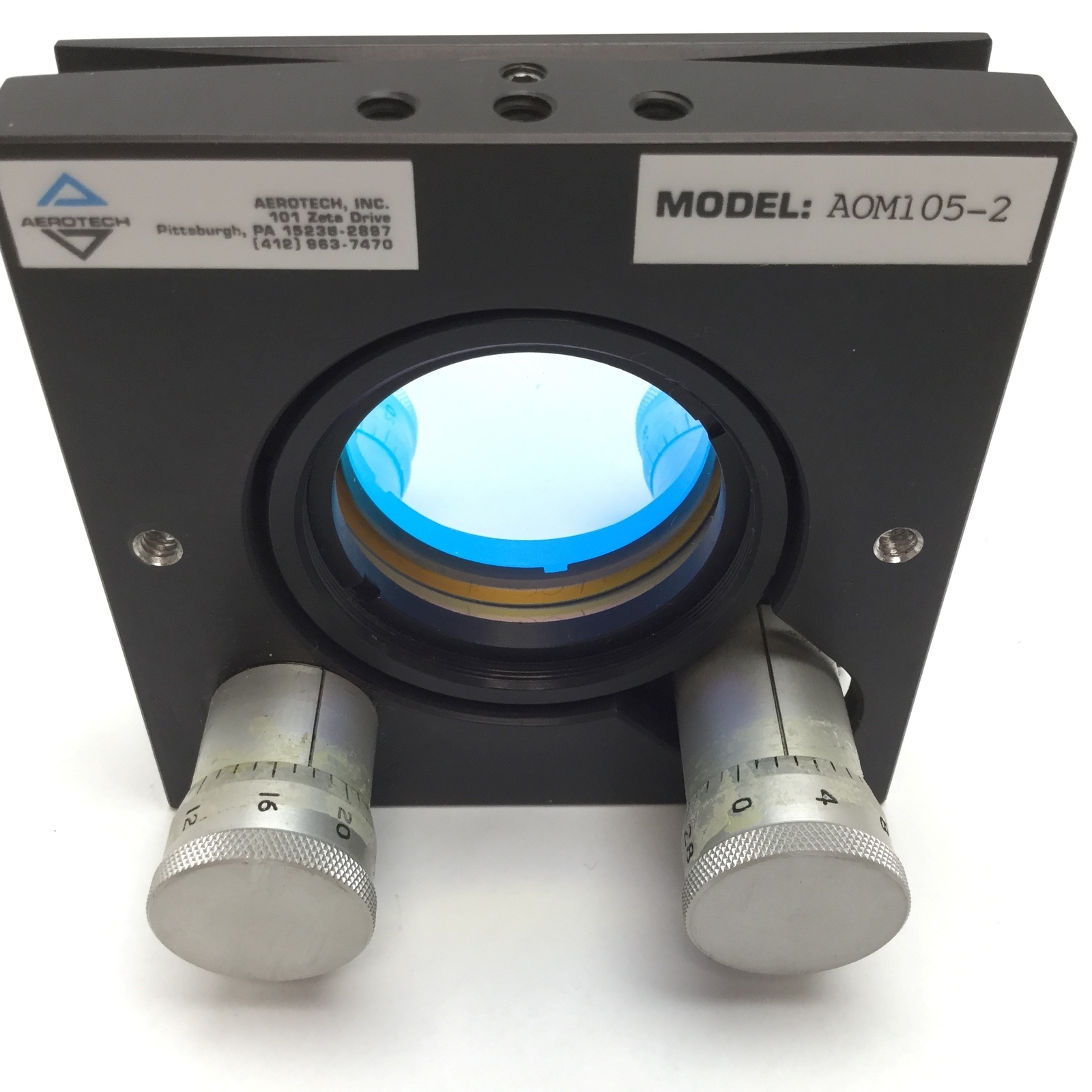 Aerotech AOM105-2 Optical Manual Gimbal Mount, 1-3/4″ Mirror, Range ±5°