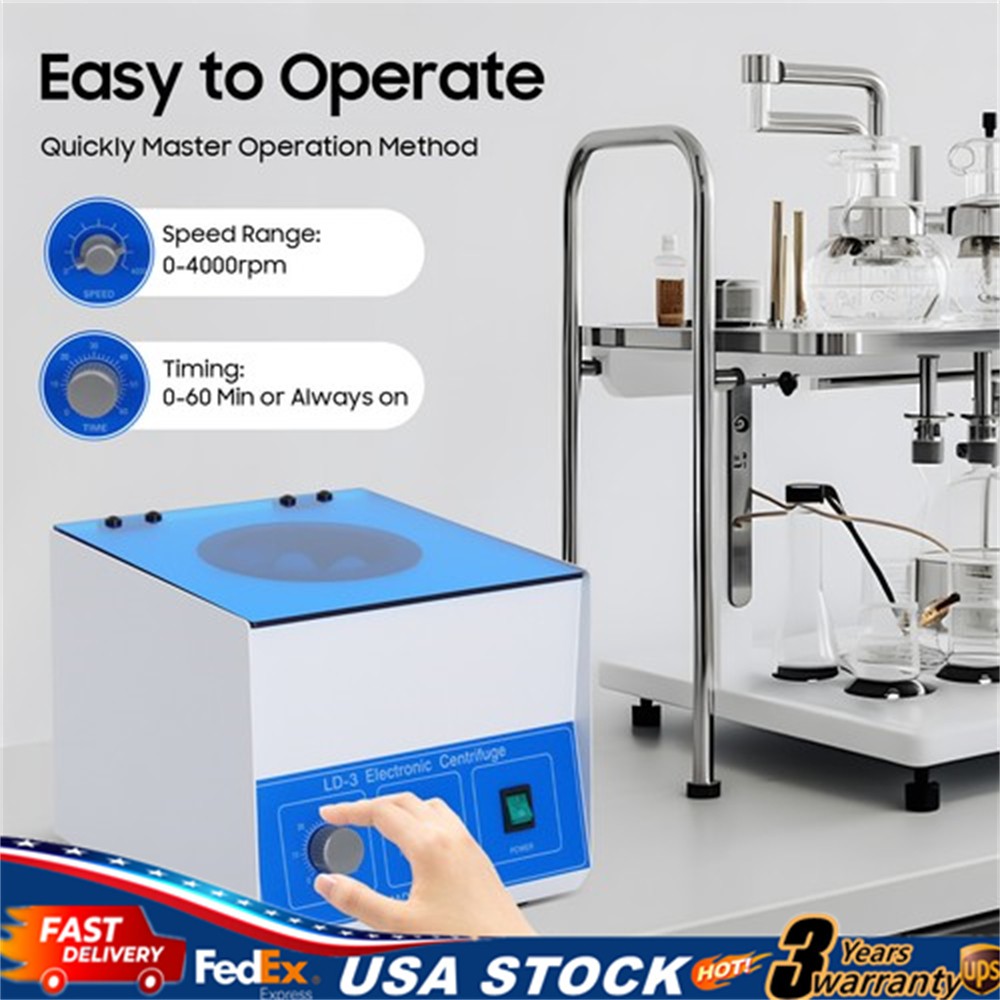 50mlx6 Electric Lab Benchtop Centrifuge 4000rpm Desktop Centrifuga Machine LD-3