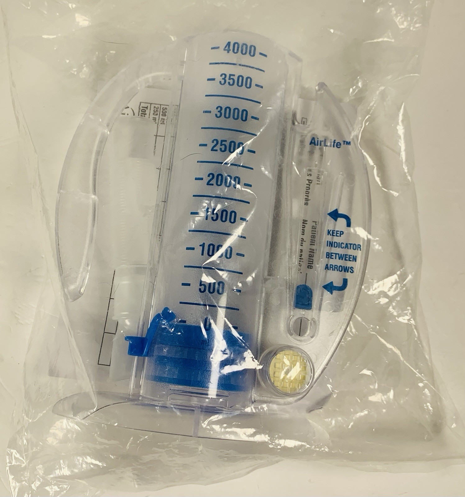 AirLife Volumetric Incentive Spirometer with One-Way Valve 4000 mL 001901A NEW