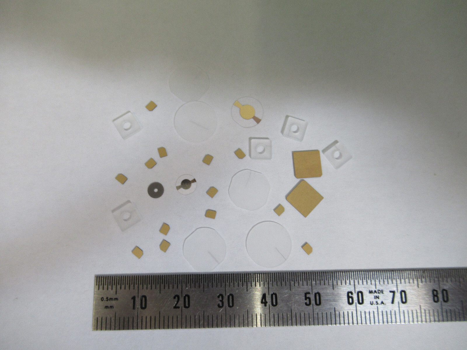 LOT BLANKS PIEZOELECTRIC QUARTZ CRYSTAL X-Y-CUT GOLD COATED PIEZO SENSOR AL-B-20