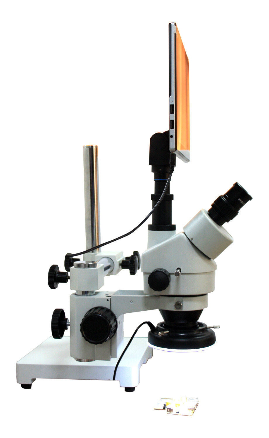 PCB Inspection Stereo Microscope — 1:9 Zoom 7-120×, 175 mm WD, 4K Display