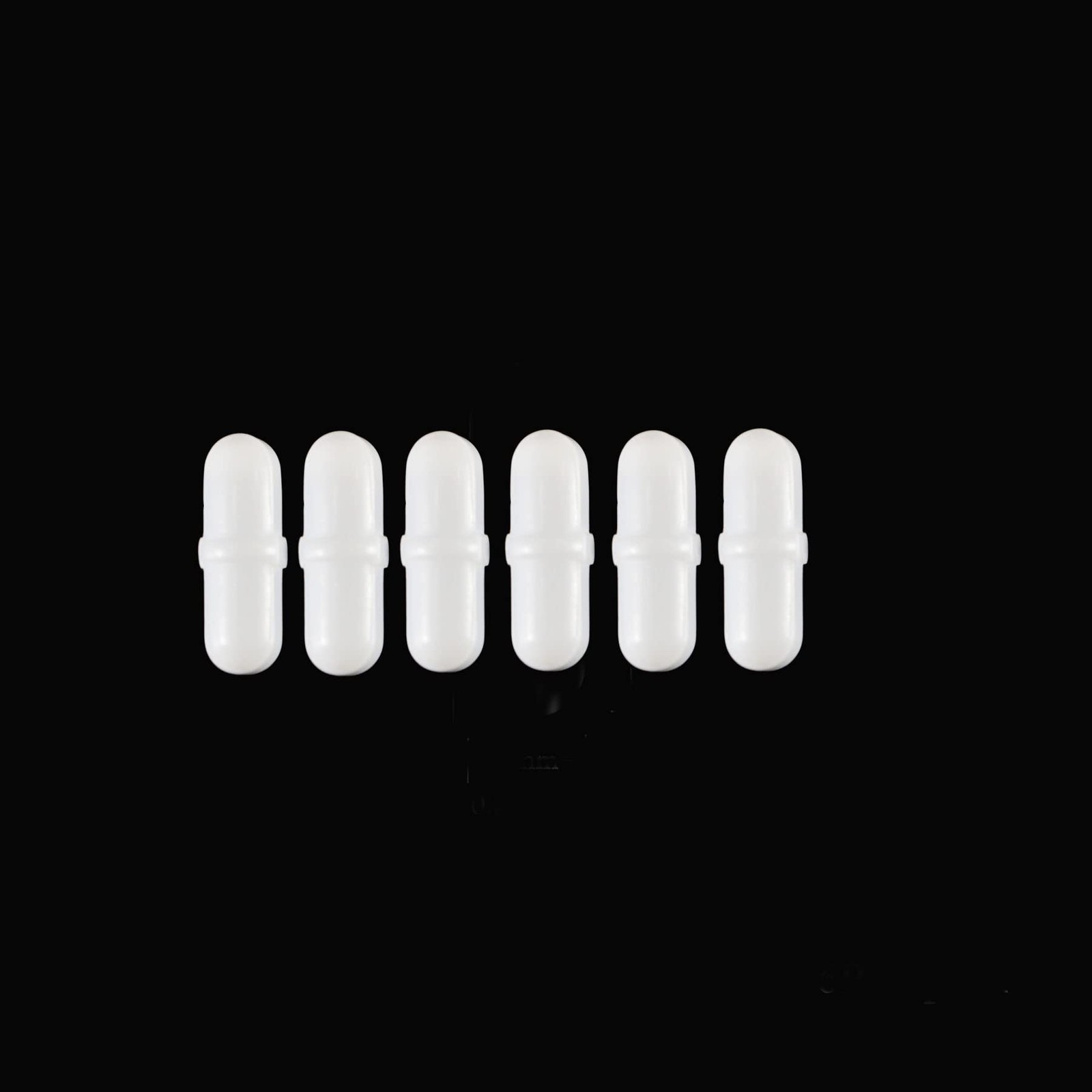 LABALPHA 6Pcs PTFE Magnetic Stirrer Bar, Stir Bar 20 mm, White