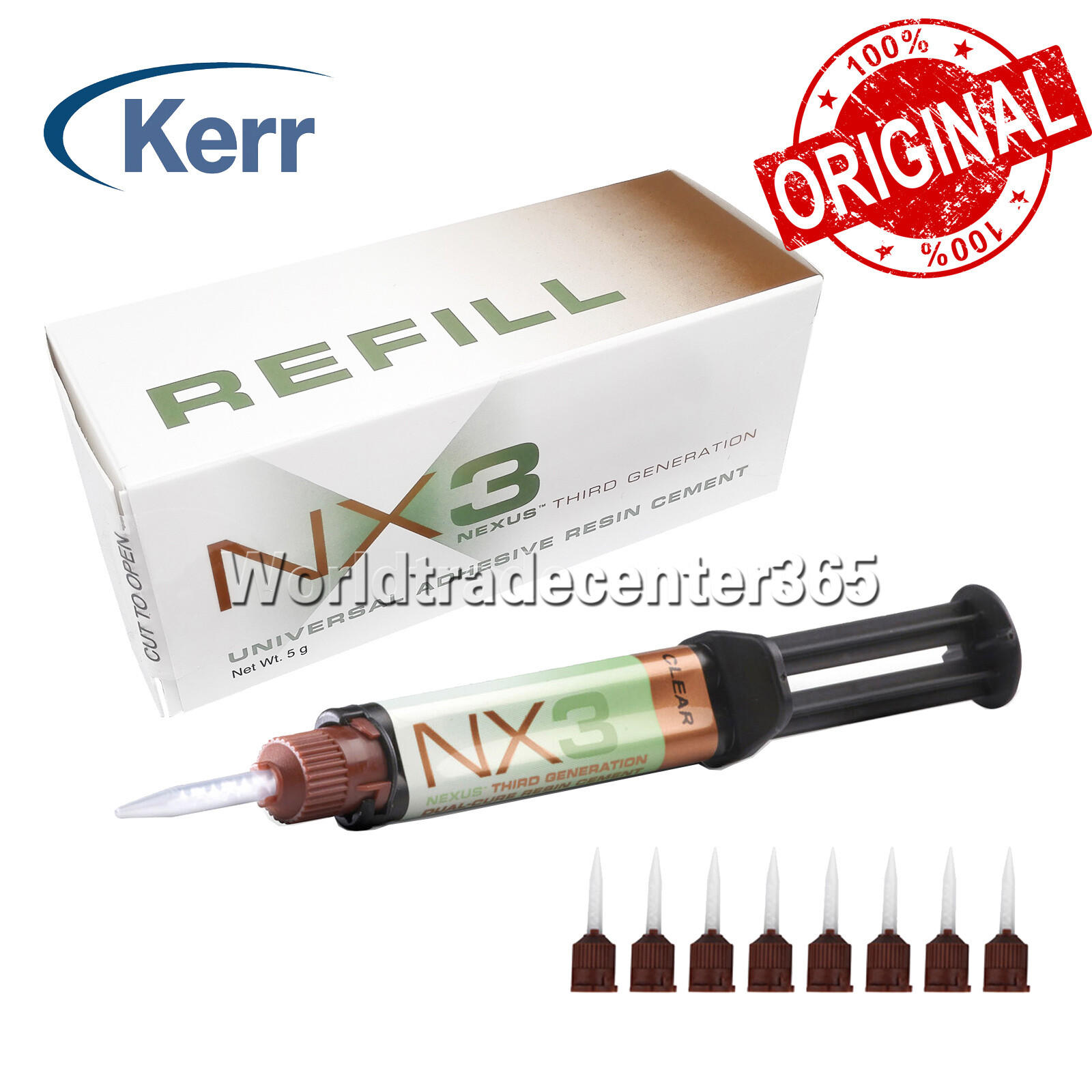 Kerr Dental 33643 NX3 Universal Adhesive Resin Cement Automix Syringe Clear 5 Gm